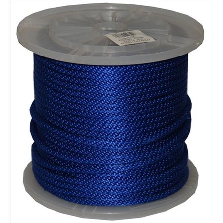T.W. EVANS CORDAGE CO INC T.W. Evans Cordage 96016 .5 in. x 300 ft. Solid Braid Propylene Multifilament Derby Rope in Blue 96016